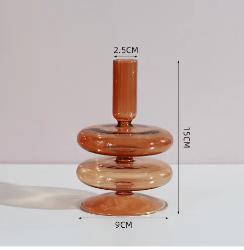 Simple Style Solid Color Glass candlestick