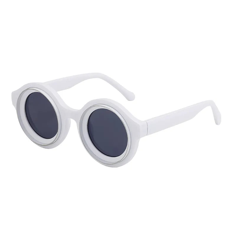 Streetwear Geometric Pc Round Frame Full Frame Women's Sunglasses