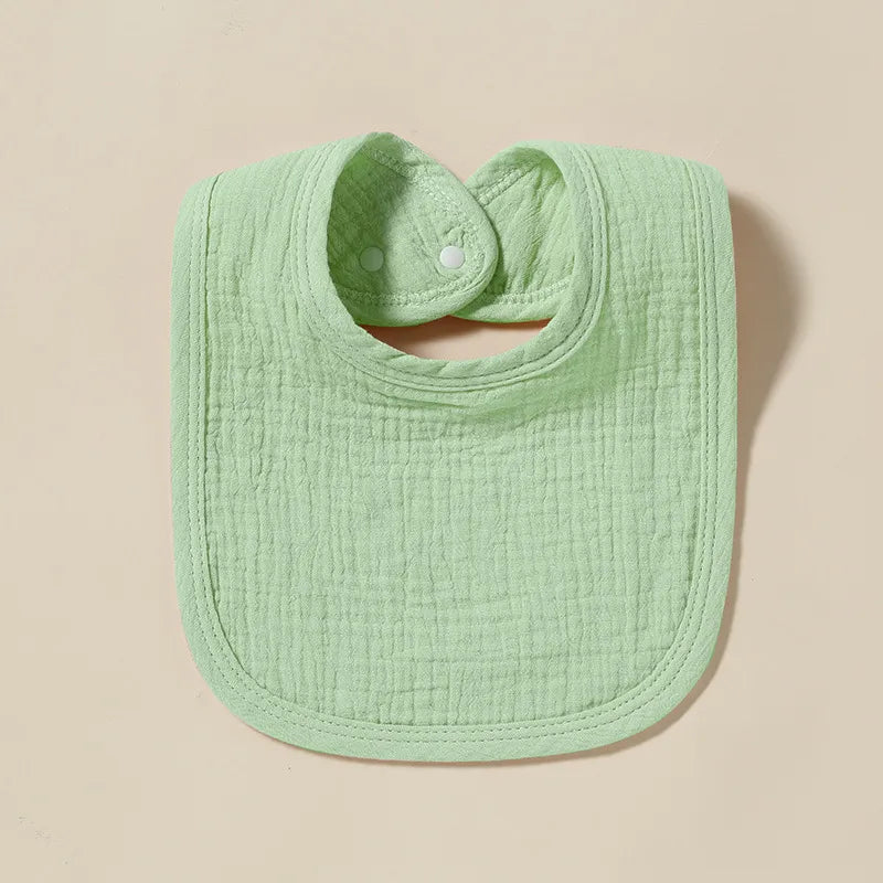 Newborn baby cotton gauze saliva towel 4-layer U bib absorbent Milk cushion towel small bib  explosions 11 colors
