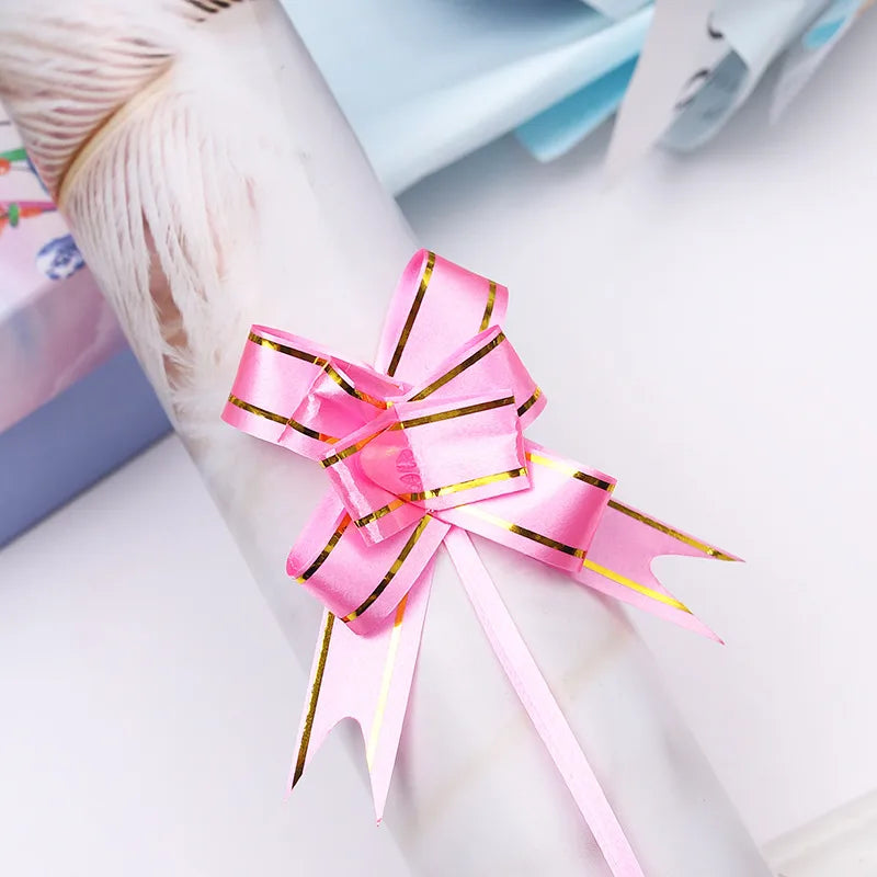 Free Shipping 15# Trumpeter Flower Christmas Holiday Decoration Gift Packaging PP Plastic Flower Bow Ribbon