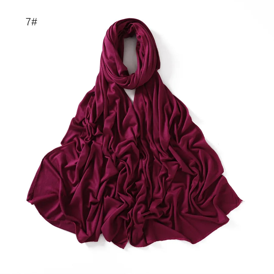 women's basic solid color mercerized cotton modal cotton linen scarves