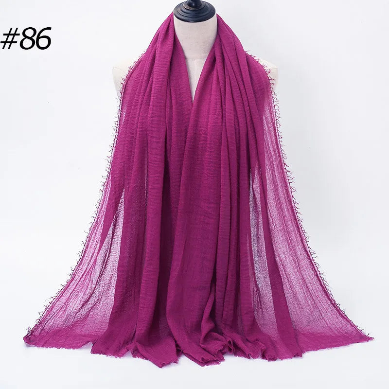 fashion solid color cotton pashmina scarves