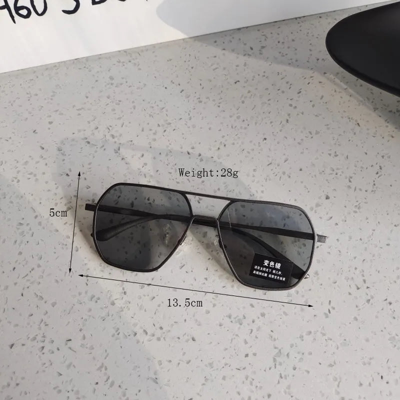 Casual Commute Solid Color Pc Resin Square Full Frame Men's Sunglasses