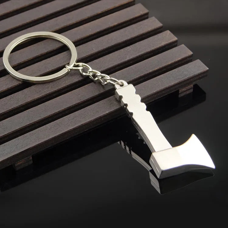 1 Piece Classic Style Axe Hammer Zinc alloy Unisex Bag Pendant Keychain