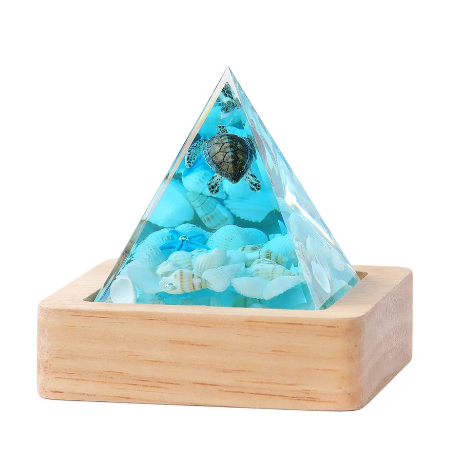 Marine Style Starfish Ocean Resin Crystal Pyramid Decoration Artificial Decorations