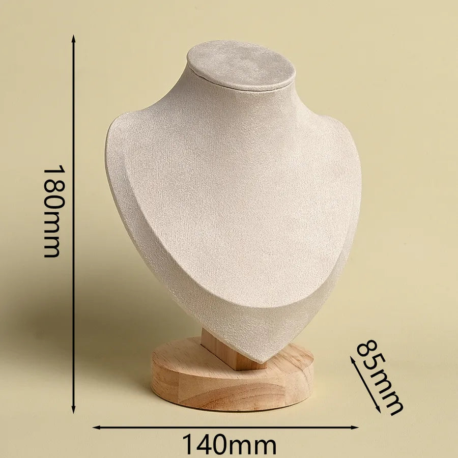 Wooden Mannequin Necklace Jewelry Display Stand Portrait Jewelry Accessory Showcase Handmade Simple Style All Season Use