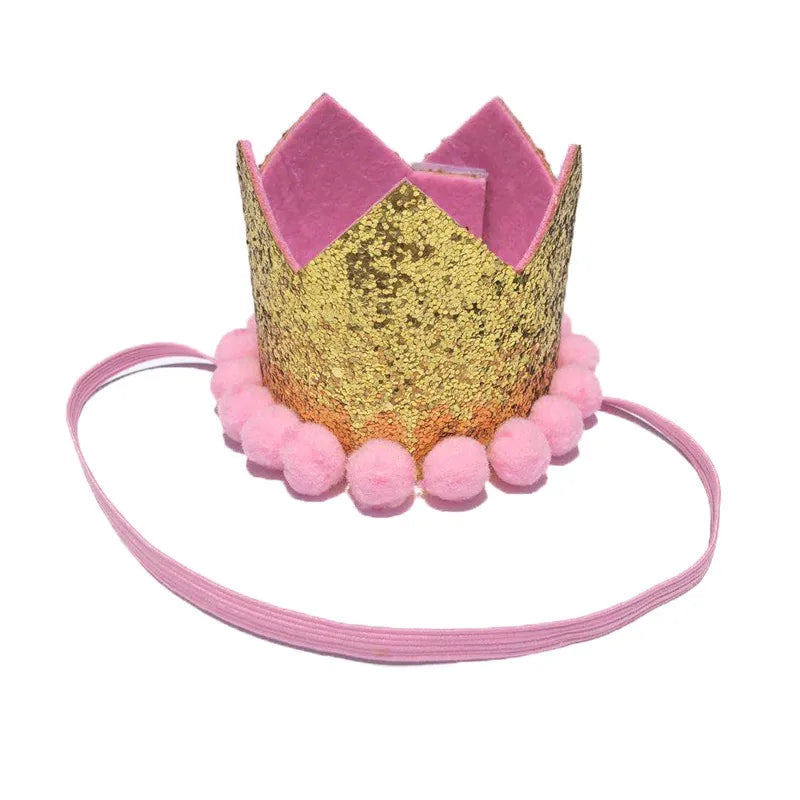 Cute Polyester Birthday Cartoon Printing pet saliva towel Pet Hat