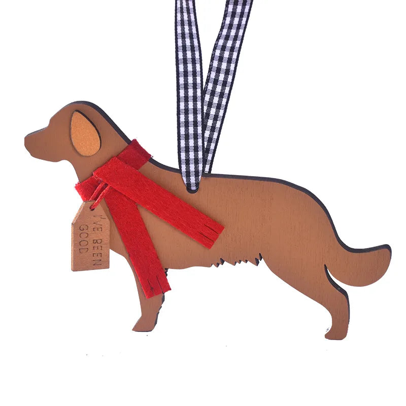 Christmas Decorations Scarf Dog Pendant Christmas Tree Ornaments Scene Dressing Up Supplies Classical American New Style