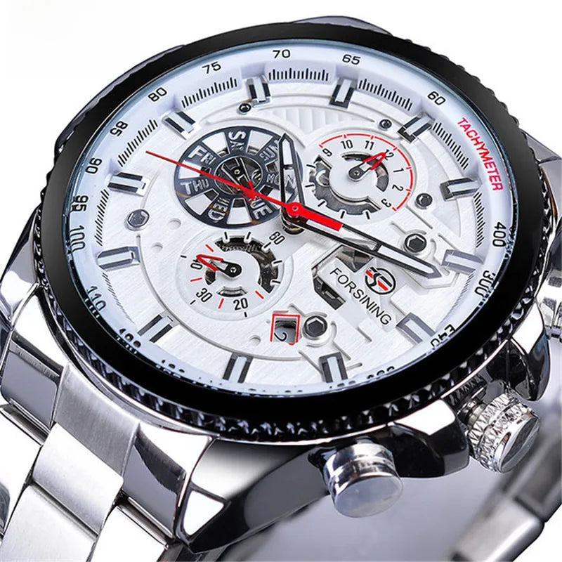 New hot sale forsining waterproof multifunctional mechanical watch men's fashion automatic mechanical watch
