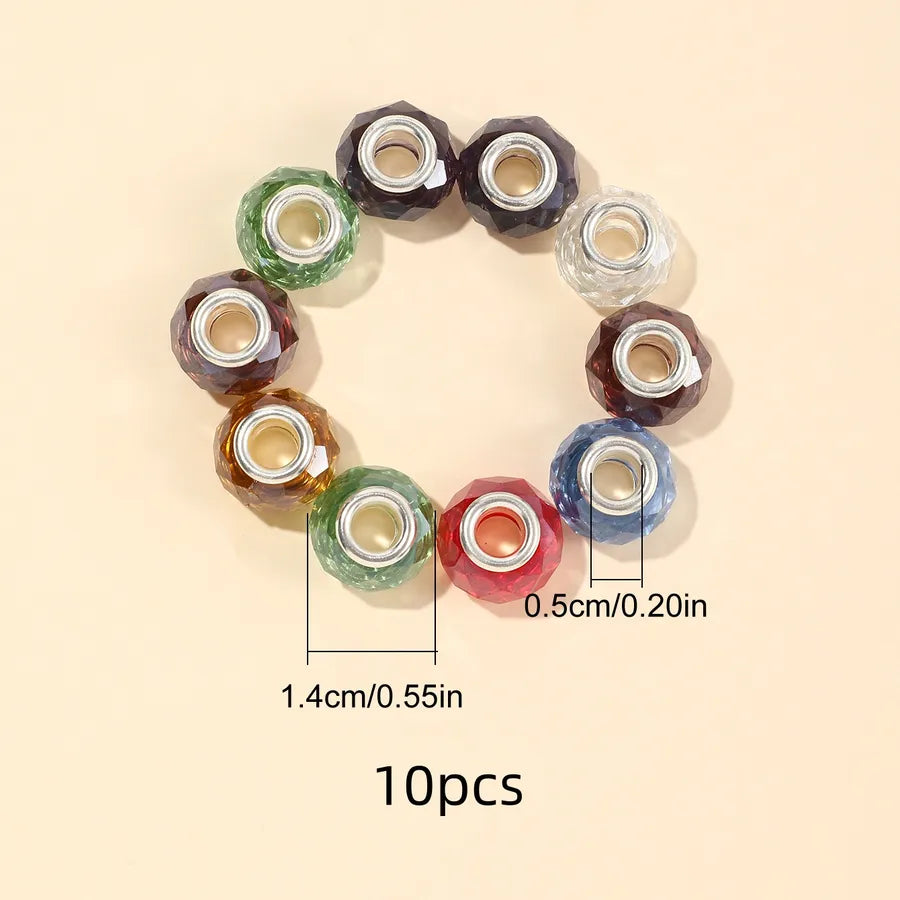 10 PCS/Package Diameter 14mm Hole 5~5.9mm Resin Round Jewelry Accessories