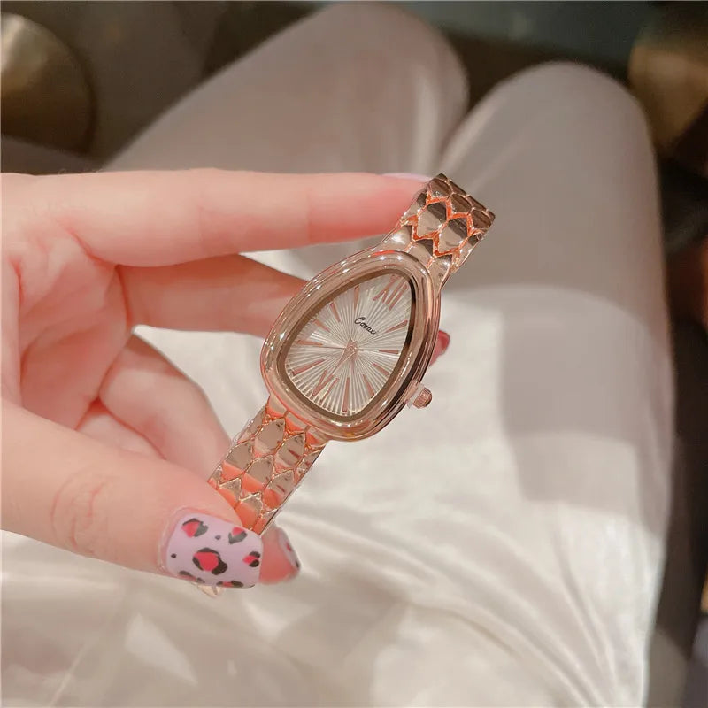 Retro Commute Solid Color Jewelry Buckle Quartz Watch