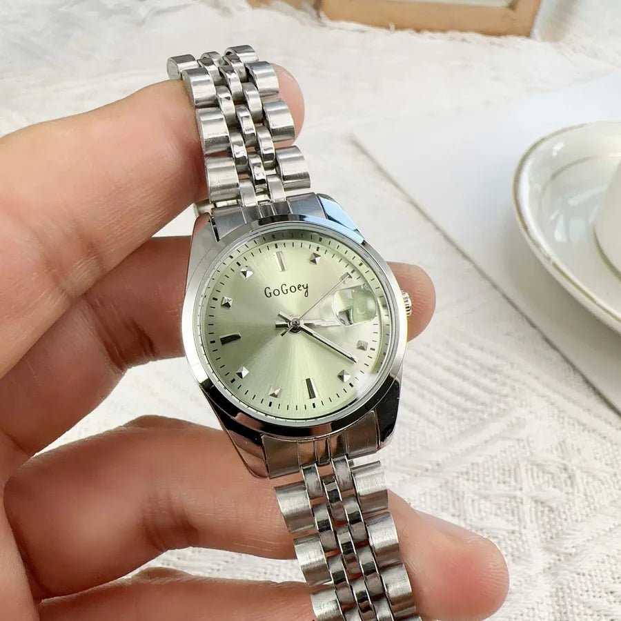 Classic Style Solid Color Double Side Snaps Quartz Watch Women's Watches