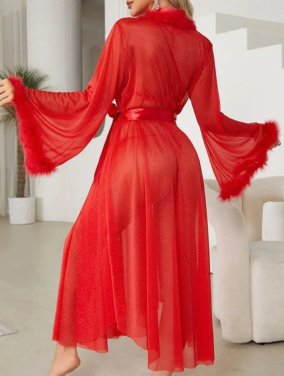 Nightclub Home Sleeping Women's Sexy Modern Style Solid Color Polyester Belt Pajama Sets