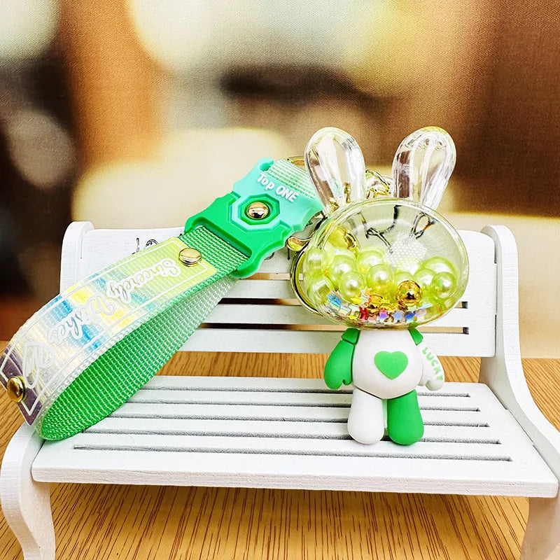 cute rabbit arylic women's bag pendant keychain