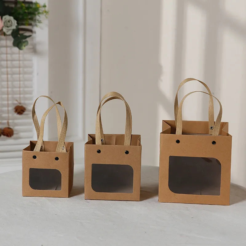 retro solid color paper gift bags