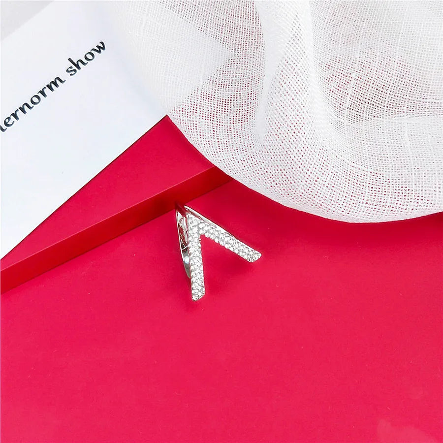 women's fashion geometric water droplets pu alloy rhinestone pearl