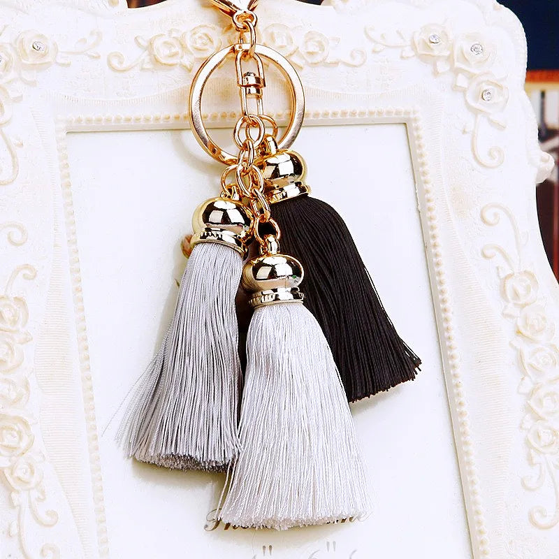 Simple Style Classic Style Solid Color Metal Women's Bag Pendant Keychain