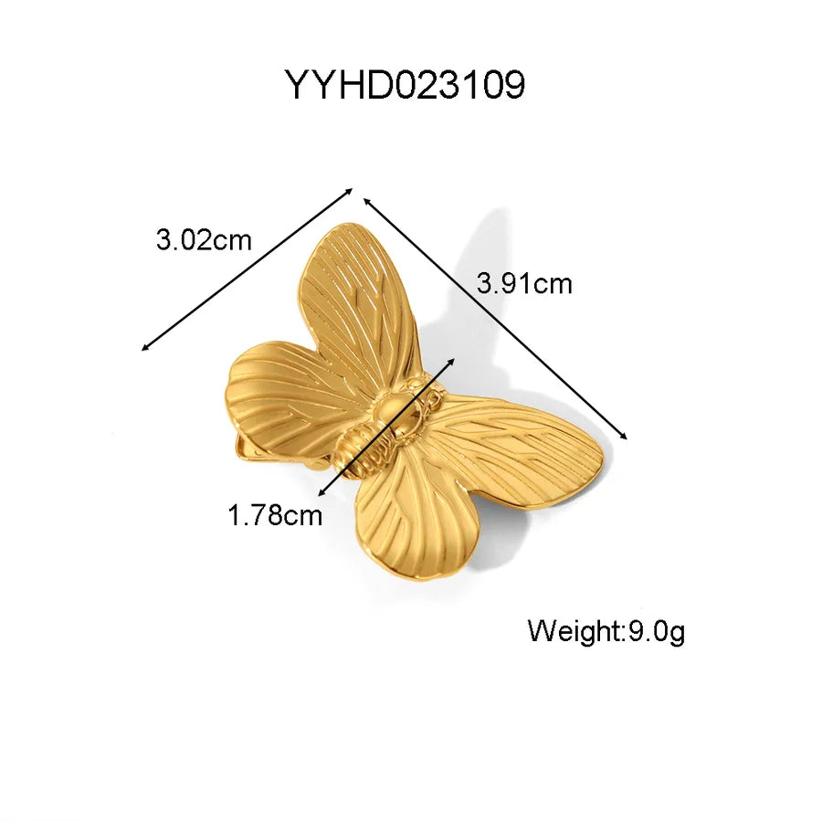 Classic Style Women's Dragonfly Butterfly Bowtie 304 Stainless Steel Hair Clip