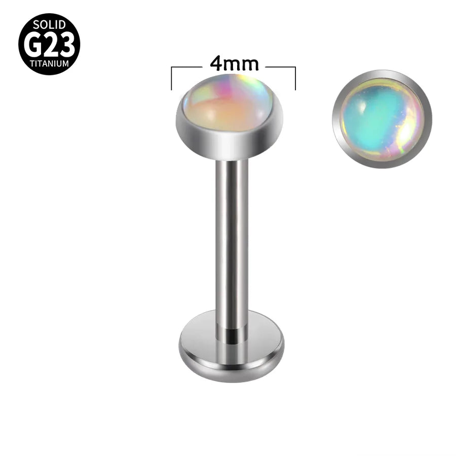 casual cute shiny solid color g23 titanium lip stud in bulk