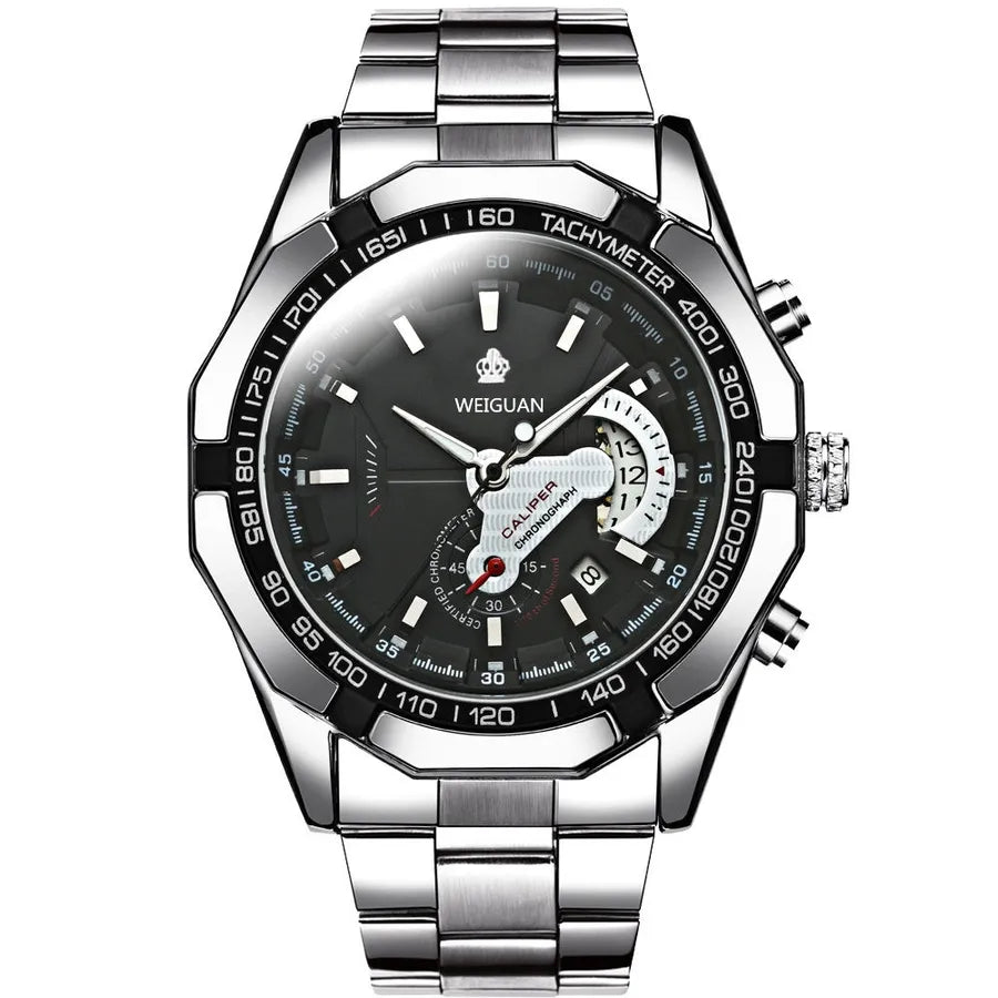 casual geometric single folding buckle quartz men's watches