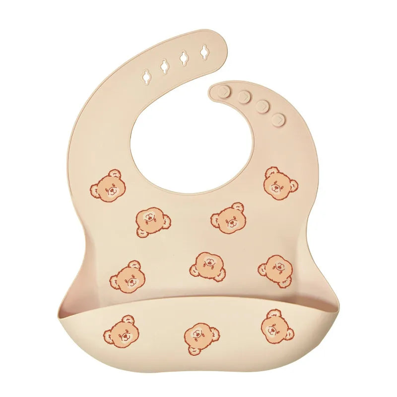 cute bear silica gel burp cloths baby accessories