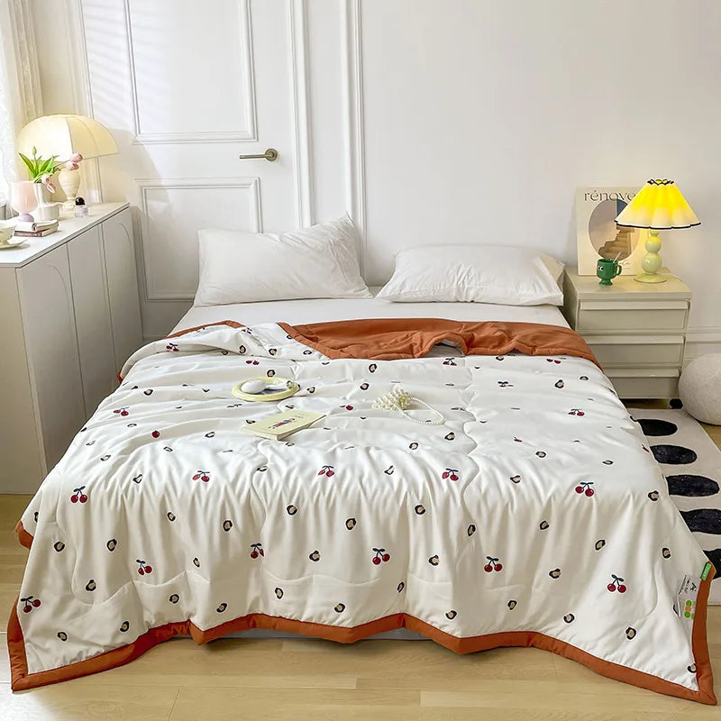 Class a soft waxy double-layer yarn for mother and baby grade summer cool quilt summer air conditioning quilt spring and autumn thin quilt water washable summer quilt