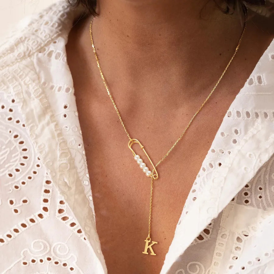 Wholesale Jewelry Simple Style Classic Style Pin Letter 201 Stainless Steel 304 Stainless Steel Copper cable chain Pendant Necklace