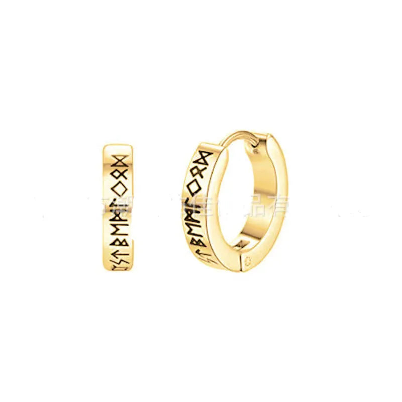 1 piece casual letter plating stainless steel earrings