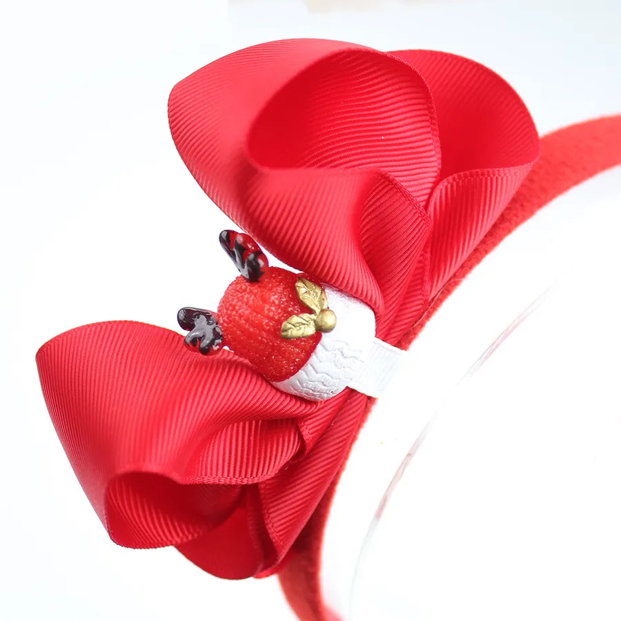 Children's Christmas Party Hairband Cartoon 3D Snowman Santa Claus Accessories Hair Ornaments Festive Butterfly Knot Fabric