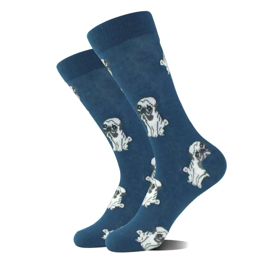 men's casual geometric cotton crew socks a pair