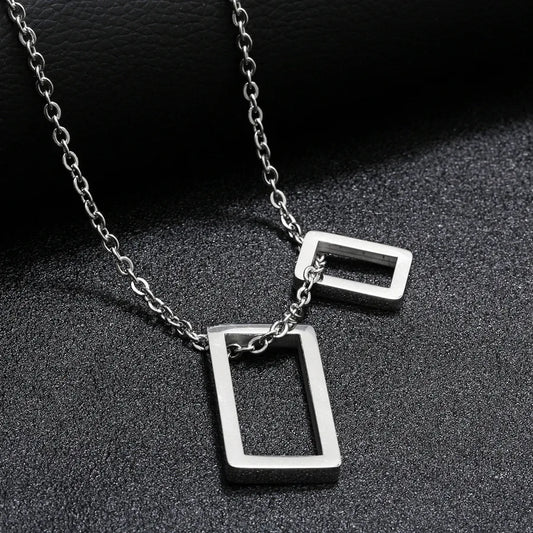 304 Stainless Steel 18K Gold Plated Classic Style Polishing Solid Color Pendant Necklace