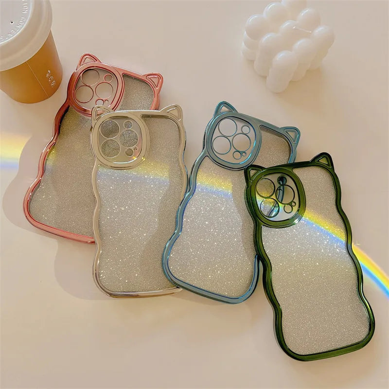 cute cat ears silica gel   phone cases
