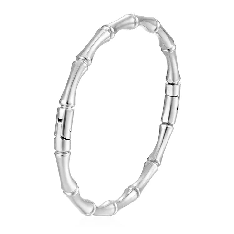 Retro Classic Style Geometric Flower 304 Stainless Steel Bangle In Bulk