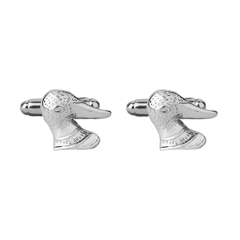 fashion geometry pattern six-pointed star leaves glasses music symbol bat bird wolf head titanium steel shirt cufflinks