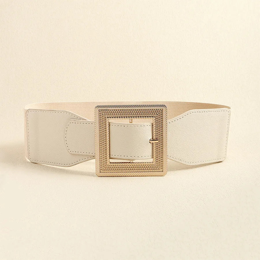 fashion square pu leather women's leather belts