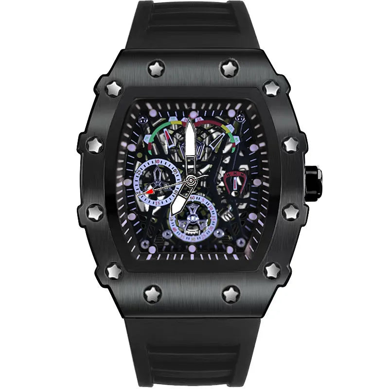 Casual Color Block Buckle Quartz Men's Watches