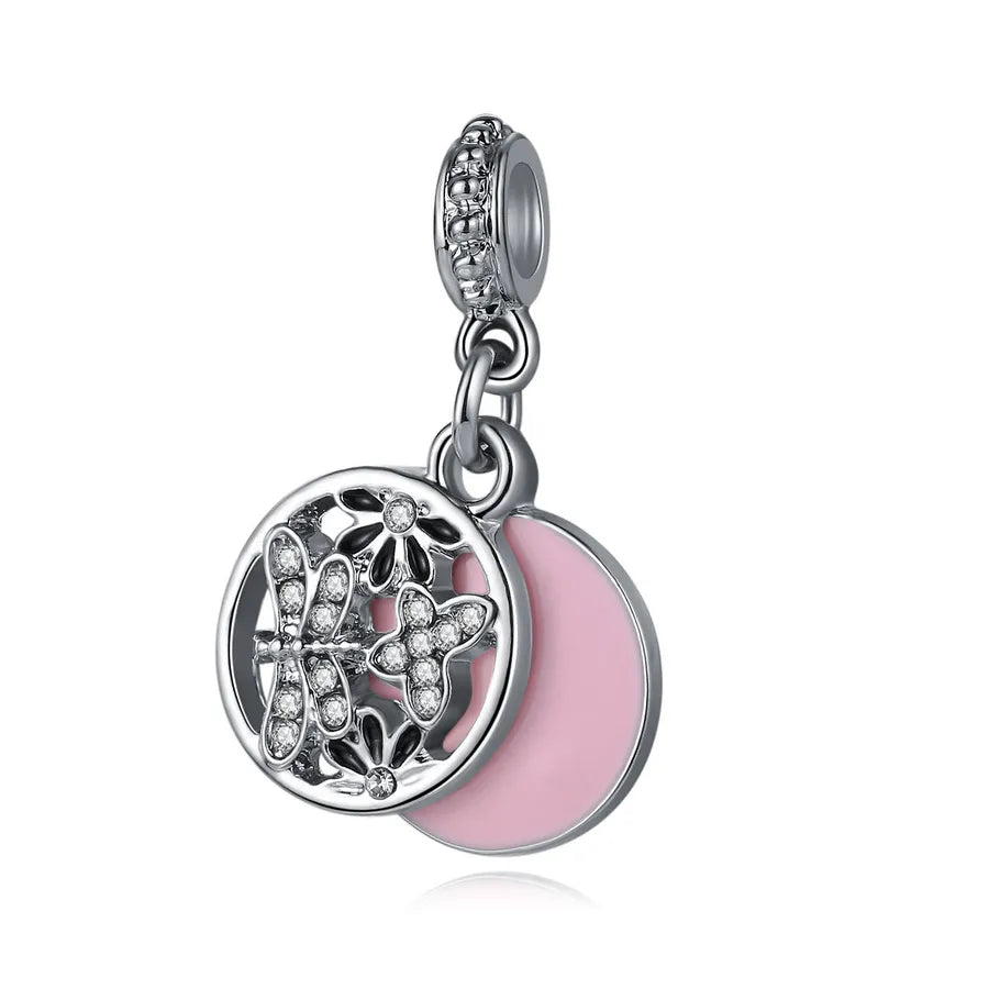 1 Piece Diameter 10mm Alloy Coconut Tree Heart Shape Bow Knot Pendant