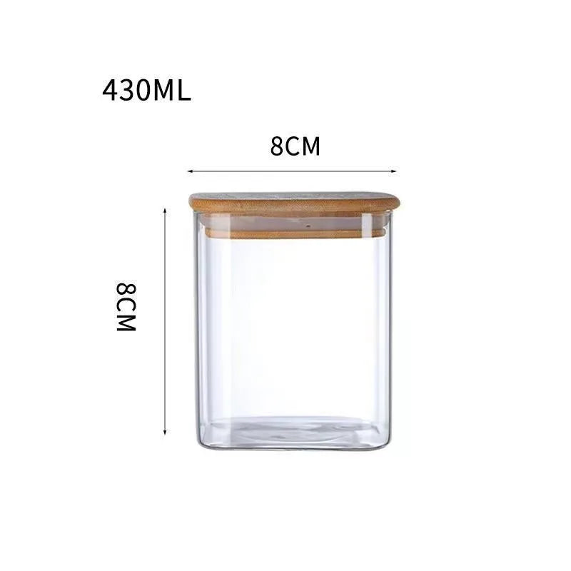 Simple Style Solid Color Glass Storage Container Box