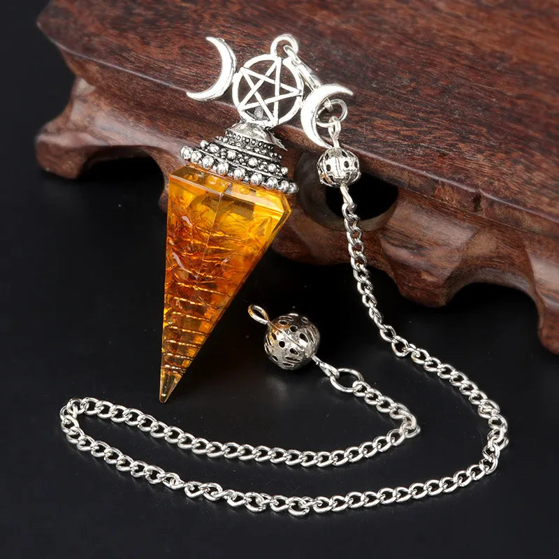 classic style color block semi-precious stone patchwork pendant necklace