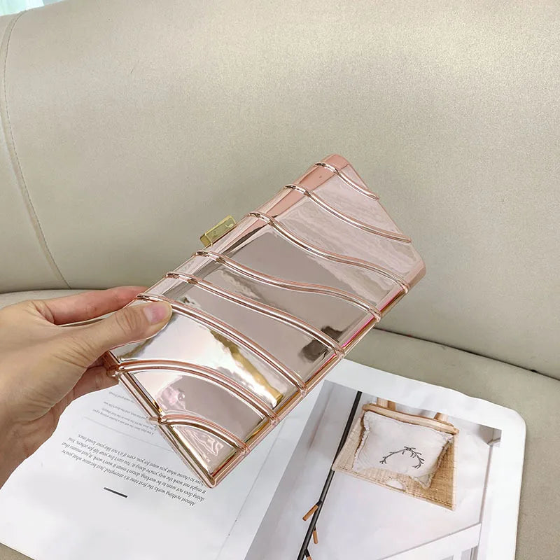 Arylic Color Block Square Evening Bags