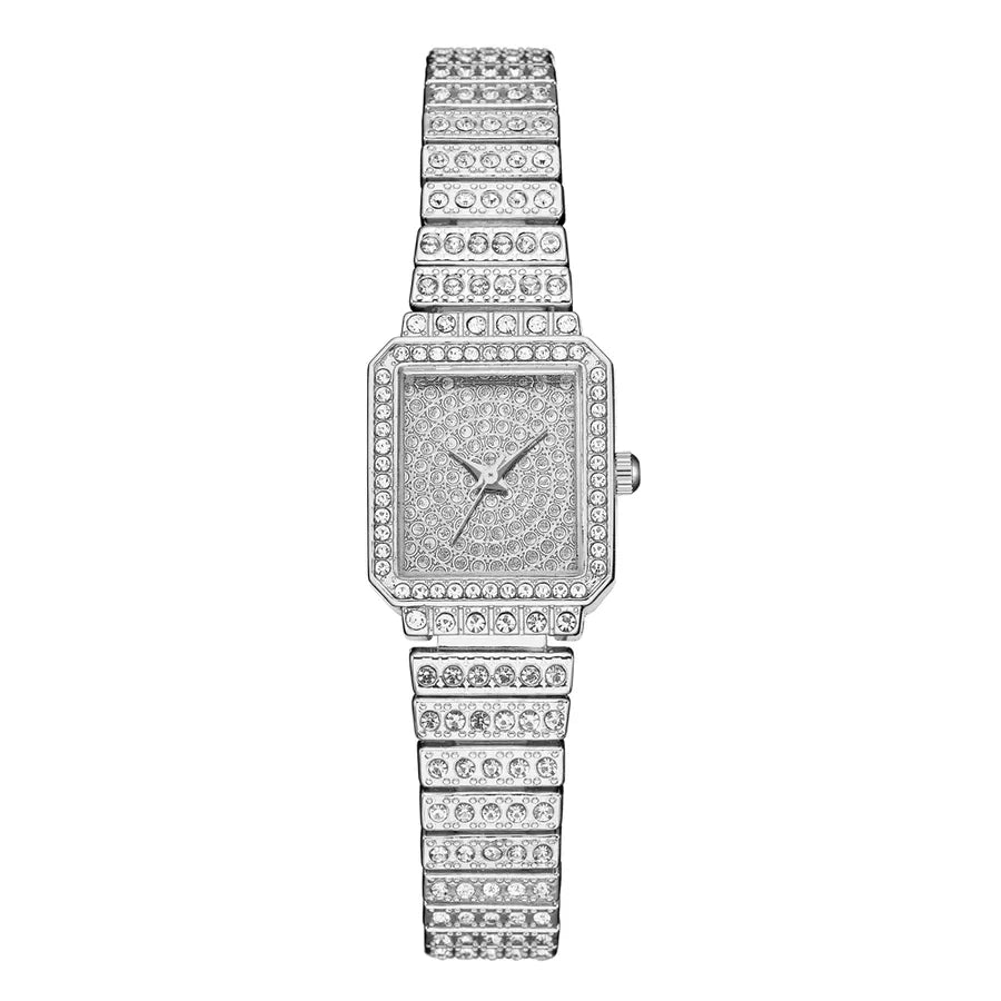 Simple Style Shiny Solid Color Horseshoe Buckle Quartz Women's Watches