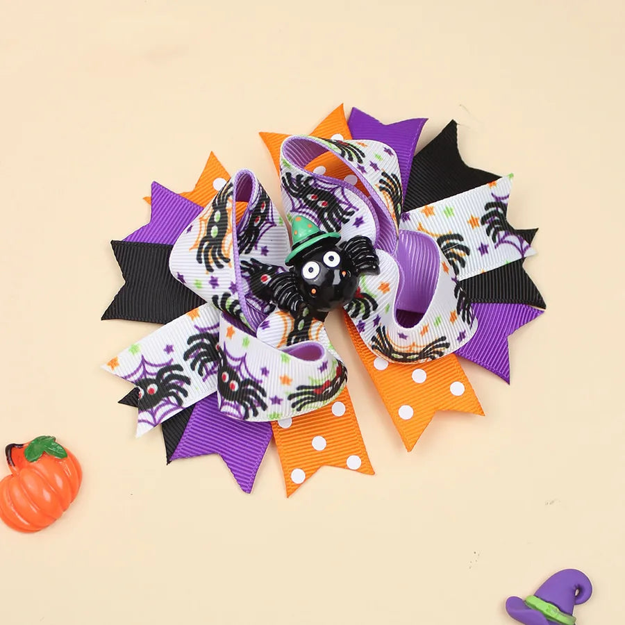 Halloween Pumpkin Skeleton Bat Hair Clip Cartoon Night Horror Movie Hair Accessories For Children
