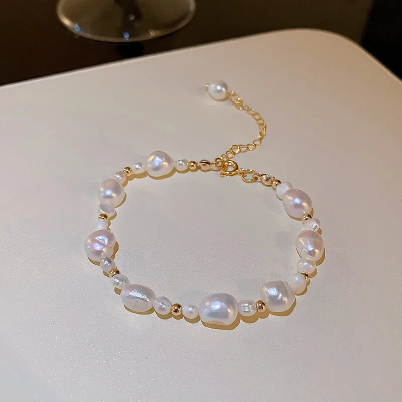 Freshwater Pearl Mixed materials Beaded Bracelets