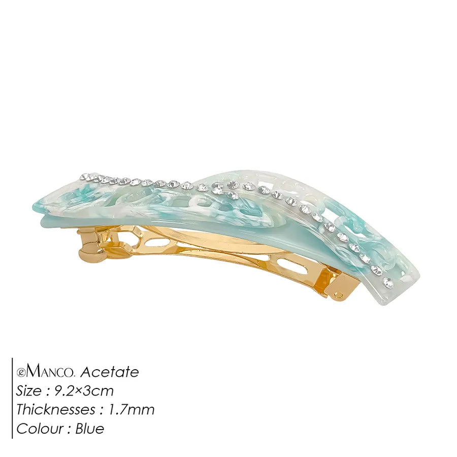 Elegant Sweet Acetate Hair Clip Trendy Cool Simple Diamond Barrette Women's New Style Spring Clamp Hair Accessories