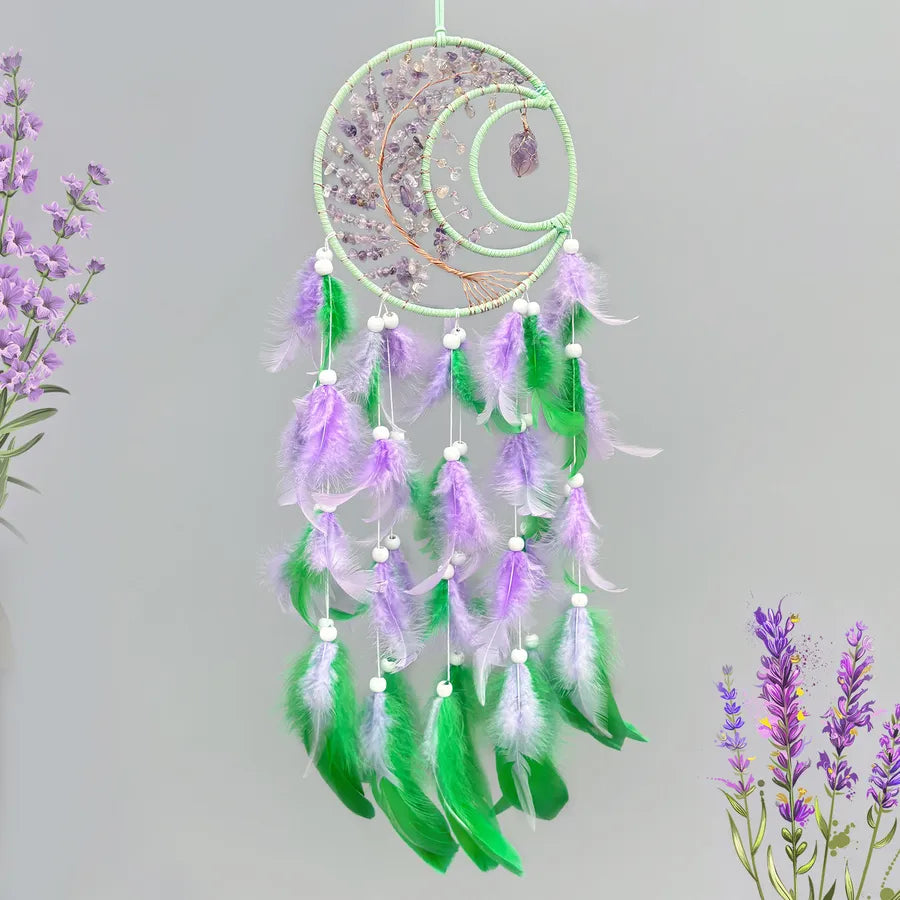 Simple Style Colorful Feather Iron Dreamcatcher Wall Art