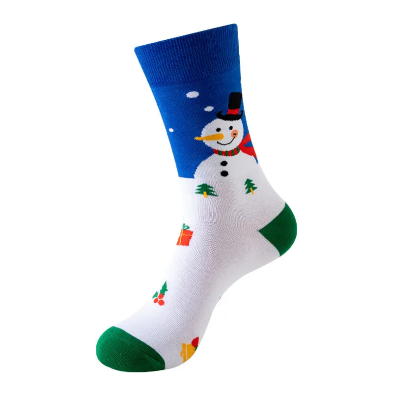 Christmas Cute Modern Style Unisex Christmas Tree Gingerbread Snowman Cotton Polyester Ankle Socks A Pair