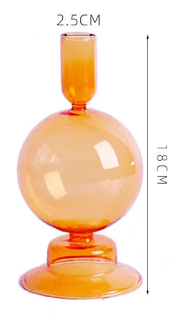 Simple Style Solid Color Glass candlestick
