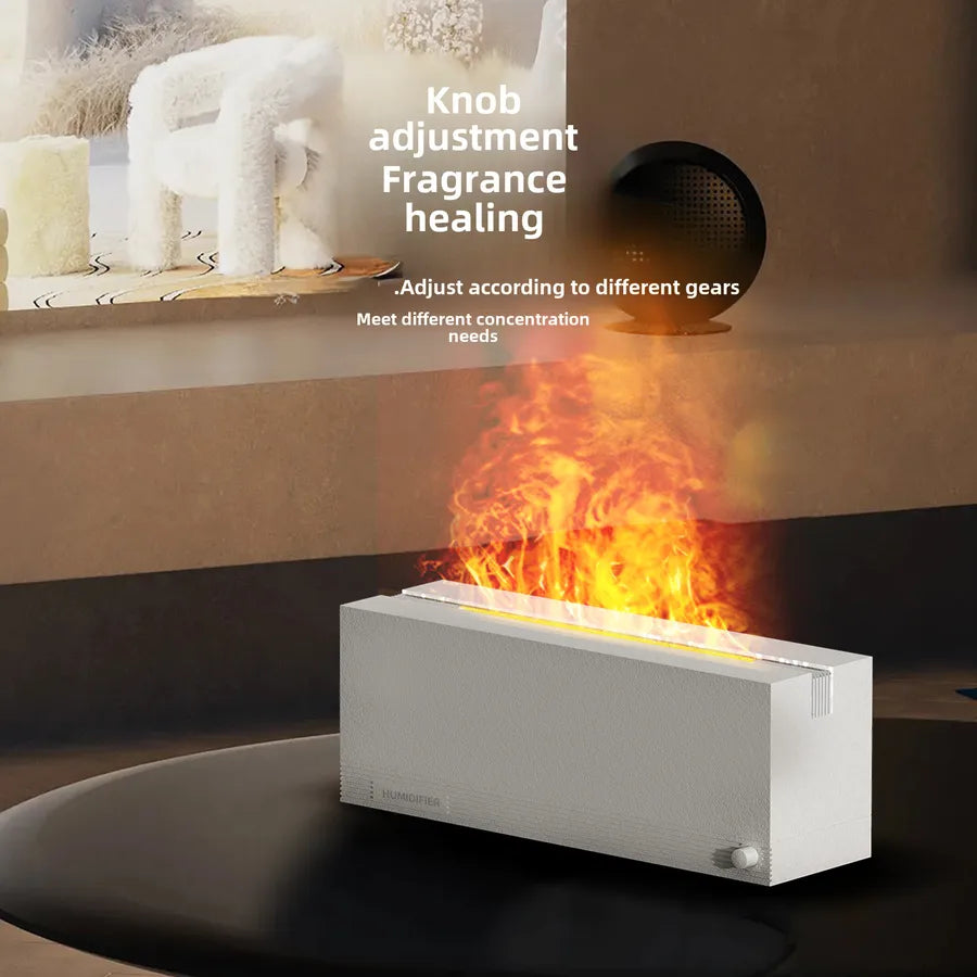 New fire charcoal simulation flame volcano aromatherapy machine desktop humidifier home indoor small diffuser humidifier