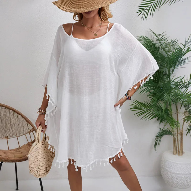 Women's Solid Color Sexy Cover Ups