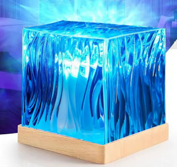 dynamic light and shadow atmosphere lamp imitation log rotating water pattern lamp flame night light DYNAMIC LIGHTING